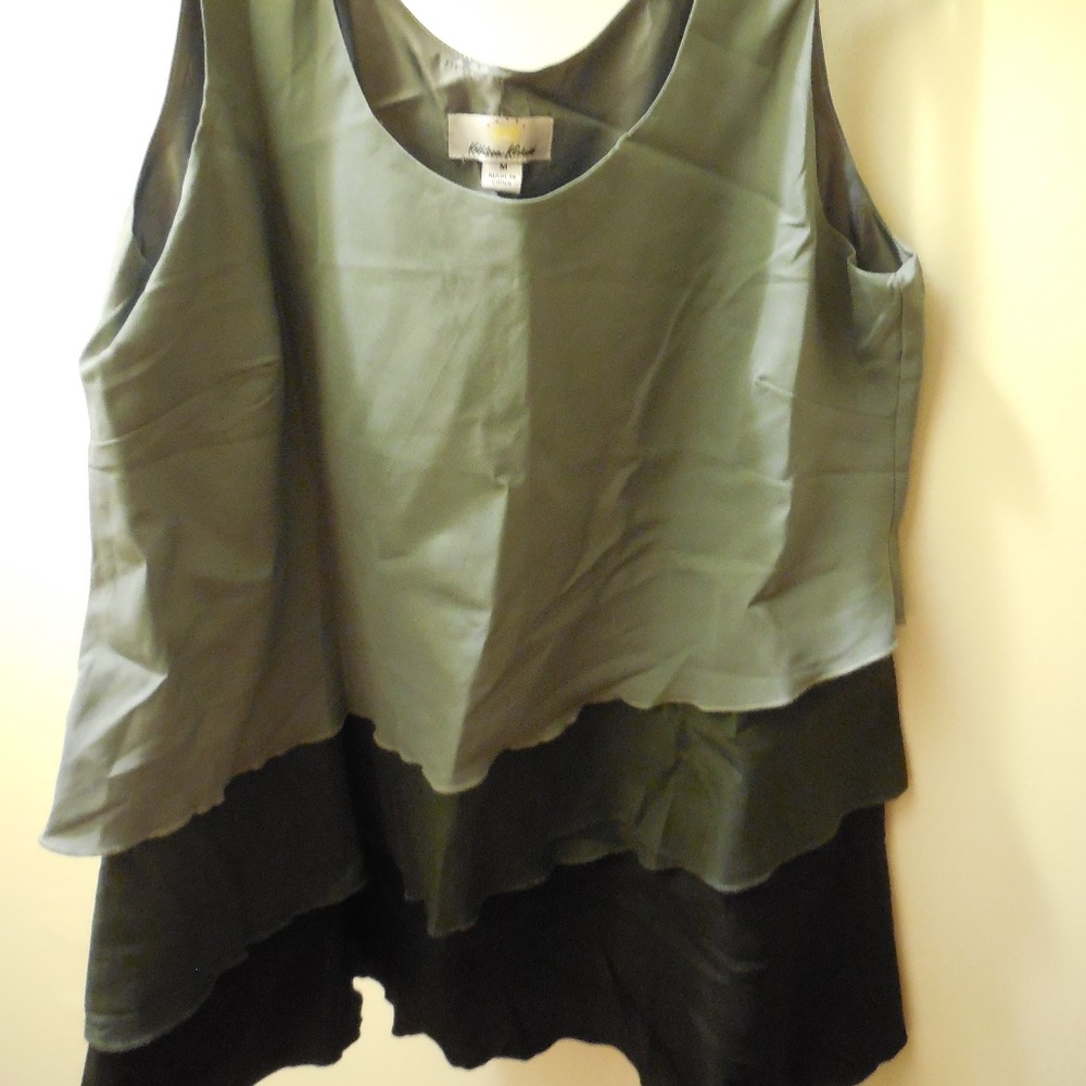 Kathleen Kirkwood 3 tier layer tunic gray M new